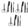 FOMIYES 3sets Stainless Steel Eyebrow Grooming Kit Brush Tweezers Razor Scissors for Women Men Travel for Outdoor view 1