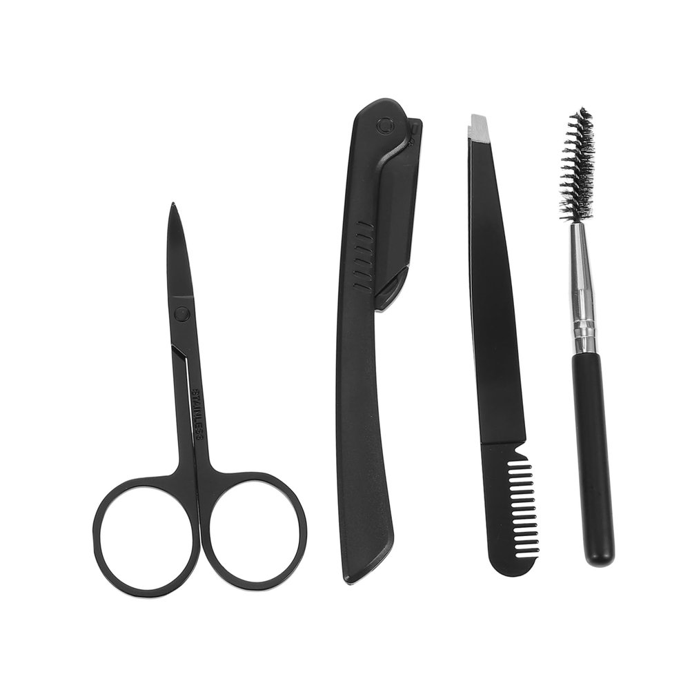 FOMIYES Eyebrow Kit Grooming Trimmer Shaper Scissors Tweezers Brush Beauty Tools