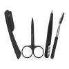 NOLITOY Stainless Steel Eyebrow Care Kit Shaper Scissors Tweezers Trimmer for Men Women view 1