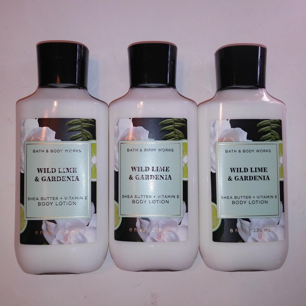 3 WILD LIME GARDENIA 24hr Moisture bath & BODY LOTION 8 oz