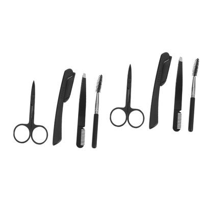 NOLITOY 2sets Complete Eyebrow Shaping Trimmer Scissors Tweezers Brush Razor for Long Eyebrows