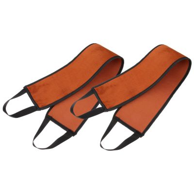 Mikinona 2pcs Back Applicator Tanning Strip for Self-tanner and Moisturizer Soft Touch Sunless Tanning Tool Long Straps for Application Brown Edged Design