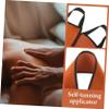 Mikinona 2pcs Back Applicator Tanning Strip for Self-tanner and Moisturizer Soft Touch Sunless Tanning Tool Long Straps for Application Brown Edged Design view 3