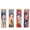 4 Pcs Opera China Style Empty Lipstick Tubes, Refillable DIY Lip Balm Tube Lipstick with Magnetic Button for DIY Homemade Lipsticks, Chapsticks (One word that resonates + a golden fan + one frown) view 1
