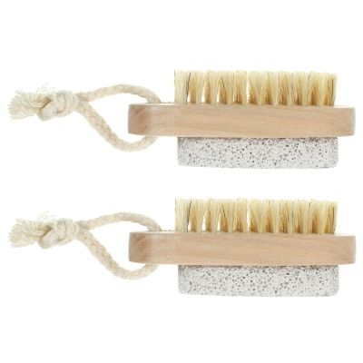 Anneome Handheld Shower Brush with Pumice Stone Scrubber Brush for Foot Scrubbing Exfoliating