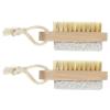 Anneome Handheld Shower Brush with Pumice Stone Scrubber Brush for Foot Scrubbing Exfoliating view 1
