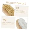 Anneome Handheld Shower Brush with Pumice Stone Scrubber Brush for Foot Scrubbing Exfoliating view 4