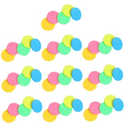 Baluue 50pcs Makeup Removal Sponge Face Cleansing Gentle Exfoliation for Daily Skin Care