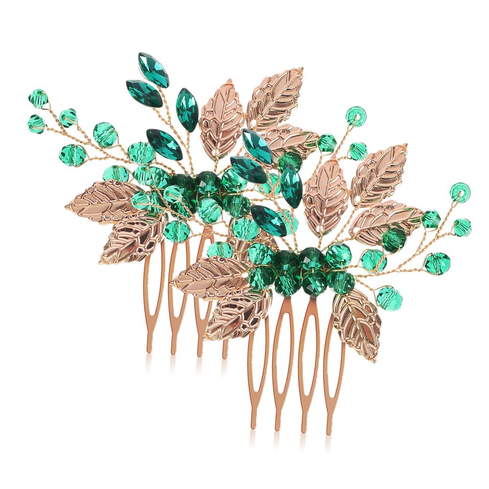 Baluue 2pcs Women's Alloy Hair Combs Rhinestones Elegant Bridal Headband for Wedding Party Prom
