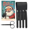 5-Pack Stainless Steel Tweezers Set for Women with Curved Scissors, Great Precision for Facial Hair Removal and Splinter Removal, Stocking Stuffer for Women view 1