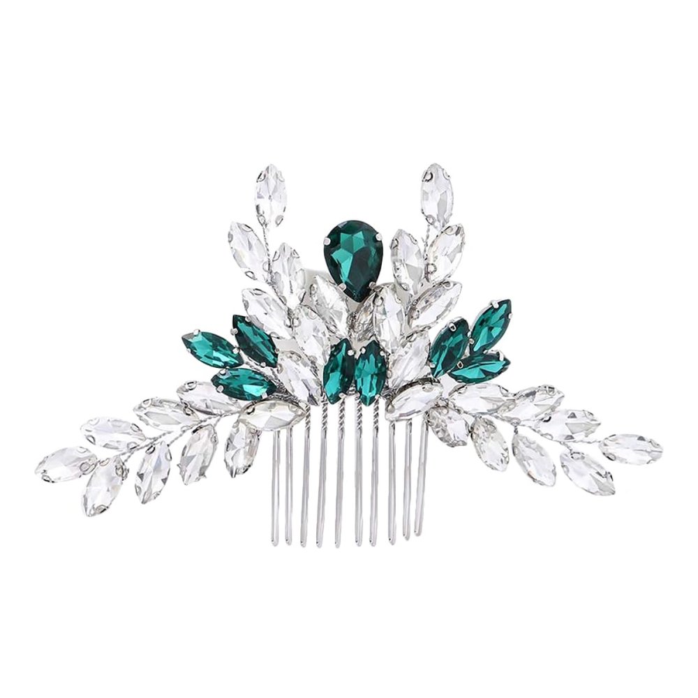 Baluue Bride Hair Comb Rhinestones Elegant Side Insert Comb for Weddings Bridal Hair Accessories for Brides and Bridesmaids Special Occasions and Parties