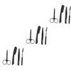 FRCOLOR 3sets Complete Eyebrow Care Kit Trimmer Scissor Clip Tweezers Brush Quality Materials for Easy Grooming view 1