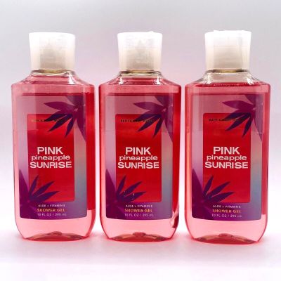 3 Pink Pineapple Sunrise bath Body Shower Gel body wash 10 oz