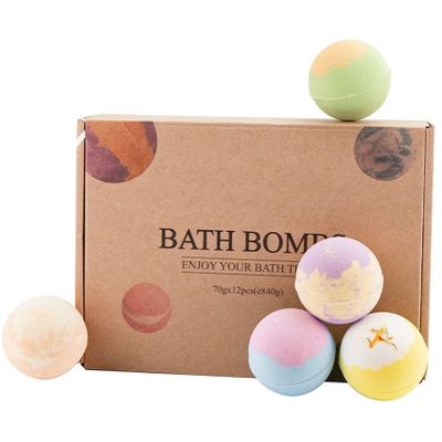 Timistars Bath Bombs Gift Set with Natural Essential Oils for Women Aromatherapy Holiday Gifts Ideas. 12 Pcs Christmas Bath Bombs Gifts for Women Men and Teen