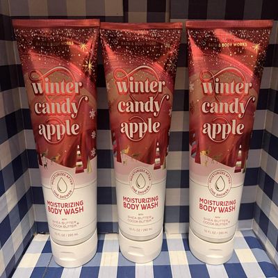 3 WINTER CANDY APPLE Moisturizing bath Body Wash