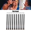 10 Pcs Fine Flat EYE LINER Brushes, Eye Liner brush, Ultra Thin Slanted Flat Angle for Beauty Cosmetic Tool view 4