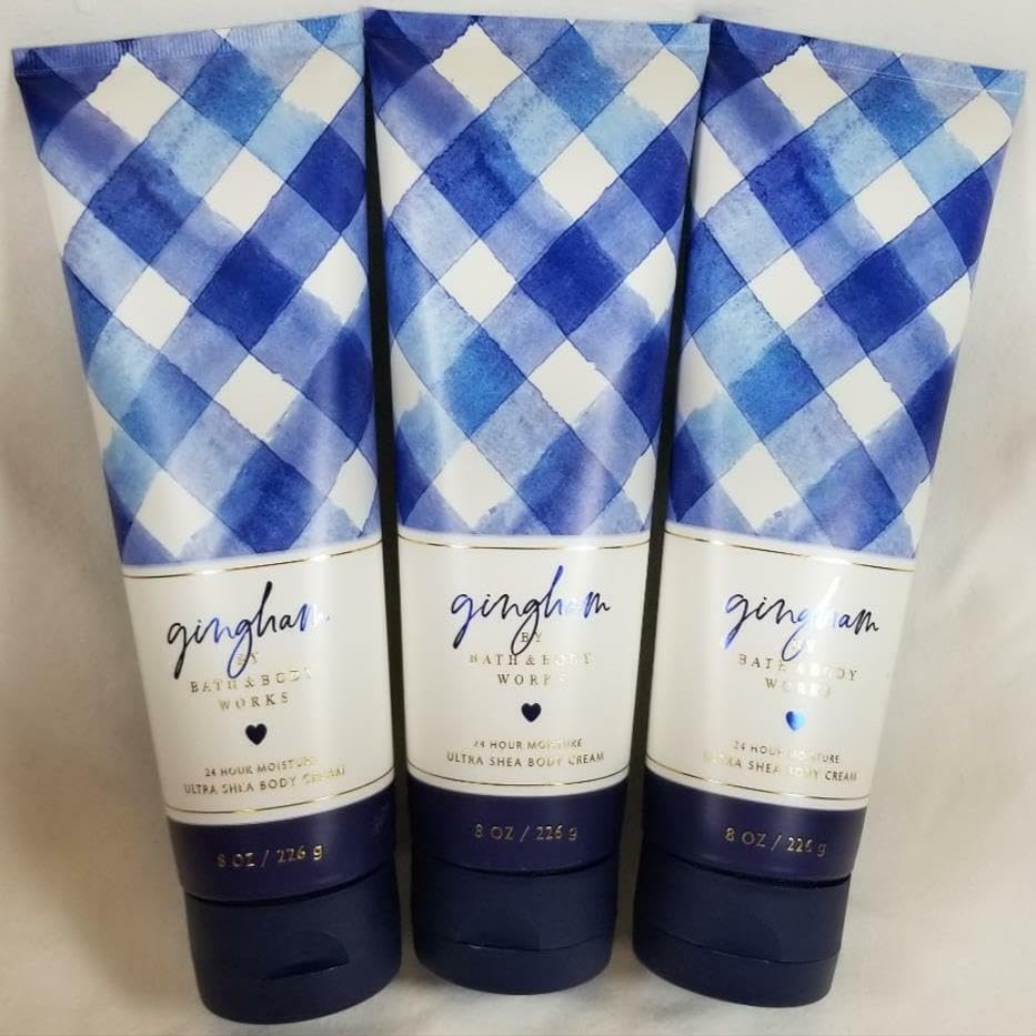 3 GINGHAM Ultimate Hydration bath & Body Cream lotion 8 oz