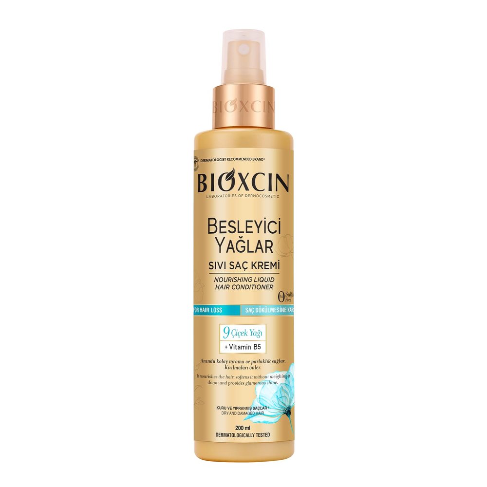 BIOXCIN Nourishing Oils Liquid Conditioner Sulfate-Free, for Dry and Damaged Hair, Anti-Hair Loss Formula 200 ML