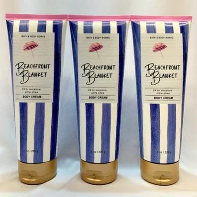 3 Beachfront Blanket Body Hand Ultra Shea Aloe bath & Body Cream 8Oz