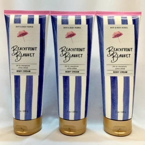 3 Beachfront Blanket Body Hand Ultra Shea Aloe bath & Body Cream 8Oz