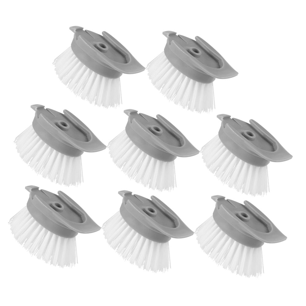 Ipetboom 8pcs Handle Brush Replacement for Kitchen Cleaning High-Density Bristles Easy Installation Compatible -Handled Brushes