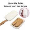 Removable Long-Handled Shower Brush, Ergonomic Crank Bath Brush for Exfoliation, Household Back Scrubbing Brush Made of Loofah Material(19.7inches*3) view 3