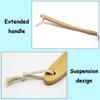 Removable Long-Handled Shower Brush, Ergonomic Crank Bath Brush for Exfoliation, Household Back Scrubbing Brush Made of Loofah Material(19.7inches*3) view 4