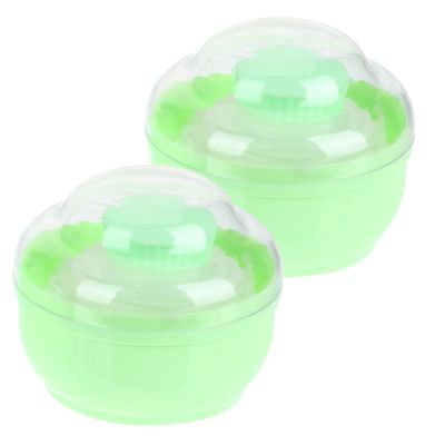 Baluue 2pcs Powder Puff Container Soft Dusting Puff for Body Powder Talcum and Care Convenient for Travel and Daily Use Storage Box