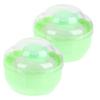 Baluue 2pcs Powder Puff Container Soft Dusting Puff for Body Powder Talcum and Care Convenient for Travel and Daily Use Storage Box view 1