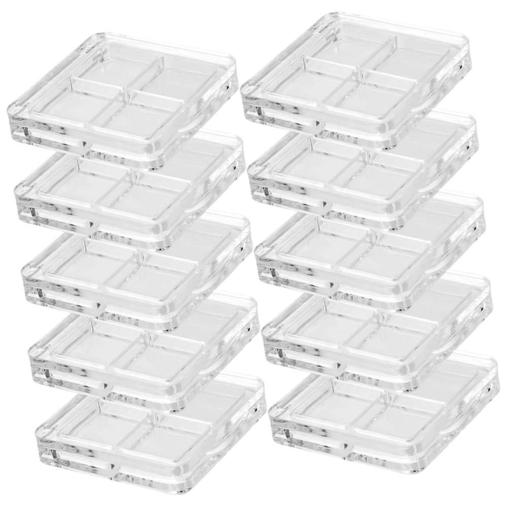 Baluue 10pcs Eyeshadow Storage Case Blusher Box Makeup Organizer Lipstick Containers