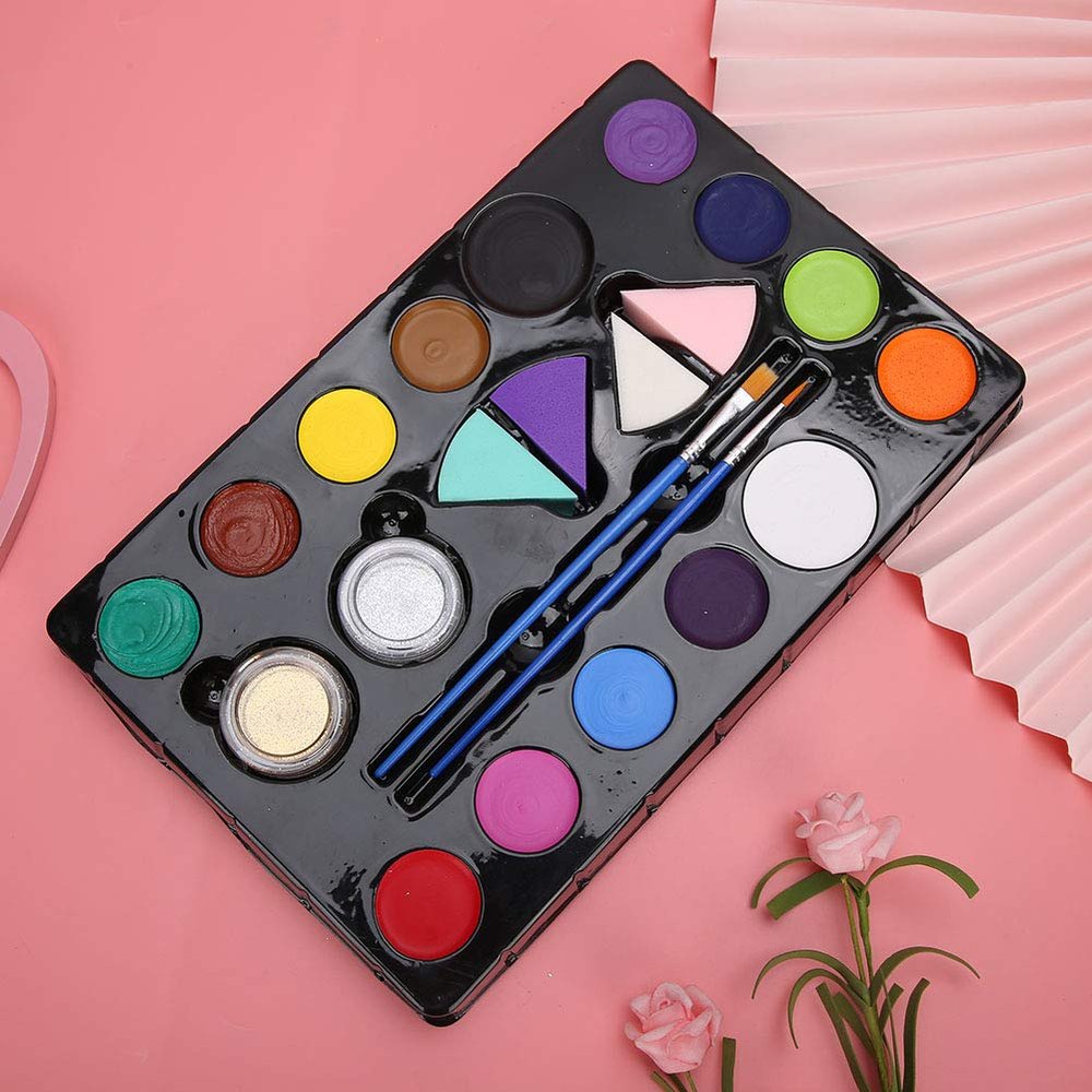 14 Colors Face Body Paint Pigment Set Halloween Makeup Cosplay Painting Tool Lightweight Portable Harmless Easy Apply
