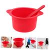 FRCOLOR 2sets Silicone Wax Warmer Liner Bowl High-temperature Resistant Hair Removal Wax Melt Container Mixing Sticks for Home and Salon Use view 4