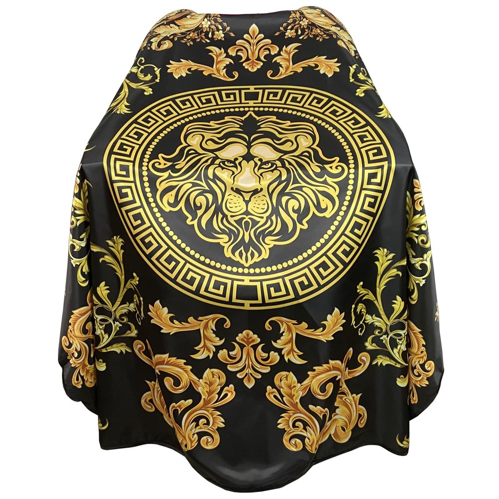 CapeshionPro Barber Capes Hair Cutting Capes Salon Stylist Capes with Snaps Waterproof Professional Large Barber Hairdresser Gown Cape- 63 56(Gold)
