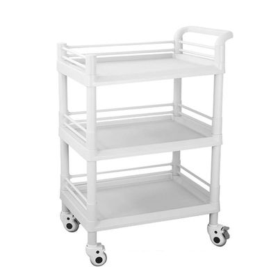 GAAHRQQQ Hairdressing Trolley Recycling Vehicles Salon Cart 3-Shelf Beauty Makeup Spa with Rolling Wheels Hairdressing Tool Storage Trolley Hospital Medical Equipment Organizer Rack 54X37X98Cm
