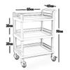 GAAHRQQQ Hairdressing Trolley Recycling Vehicles Salon Cart 3-Shelf Beauty Makeup Spa with Rolling Wheels Hairdressing Tool Storage Trolley Hospital Medical Equipment Organizer Rack 54X37X98Cm view 2