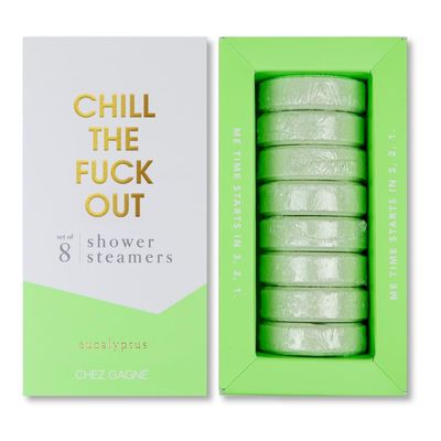 Shower Steamers Aromatherapy (Set of 8)  Vegan, Cruelty-Free, Made in USA  Paraben, Sulfate & Phthalate-Free  Choose Your Scent  Stress Relief (Chill The F*ck Out - Eucalyptus)