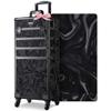 BYOOTIQUE Rolling Makeup Train Case on Wheels 4in1 Cosmetology Profesional Travel Cosmetic Bag Lockable Organizer Box for Hairstylist Artist Nail Beauty Salon Barber,CoyoteButtes Shadows view 1