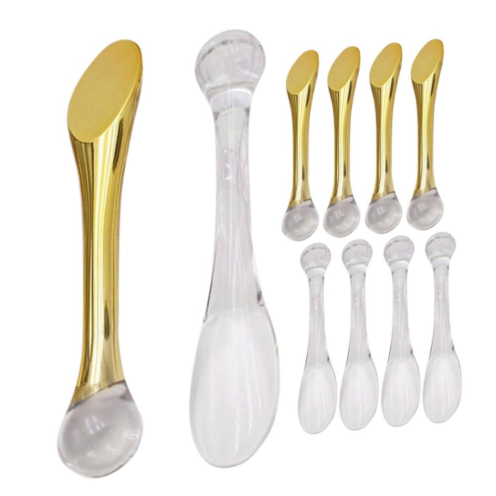 FOMIYES 10pcs Cosmetic Spatulas for Women Dual-function Eye Cream Applicators Face Cream Spoons for Skincare Travel-friendly Reduce Waste