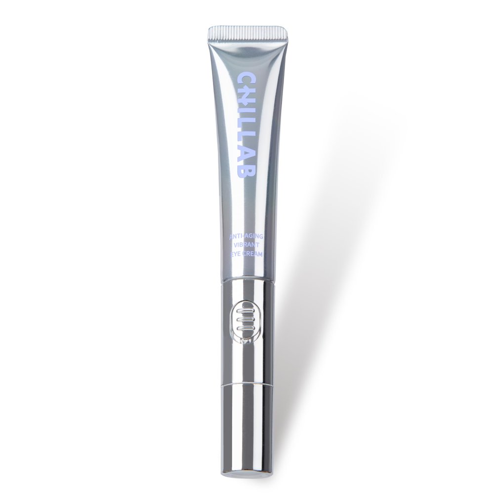 Chillab Vibrant Eye Cream, Hydrating Firming Vibrating Massage, anti-wrinkle, reduce Puffiness, moisturizing, brighten up under-eye area, lightweight, non-greasy, gentle, All Skin Types
