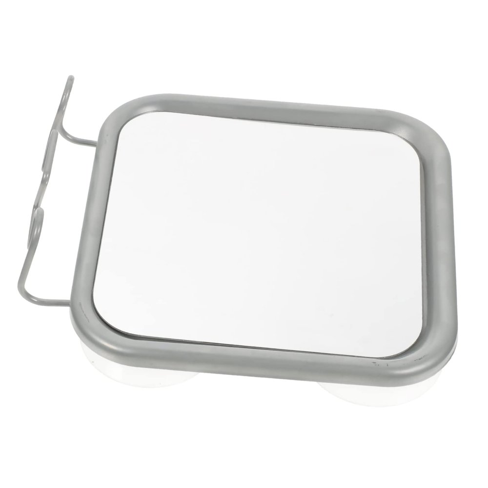 SKISUNO Suction Cup Makeup Mirror with Hook Fogless Bathroom Shower Mirror Wall-Mounted Design for Easy Use for Makeup and Shaving Wet Environments