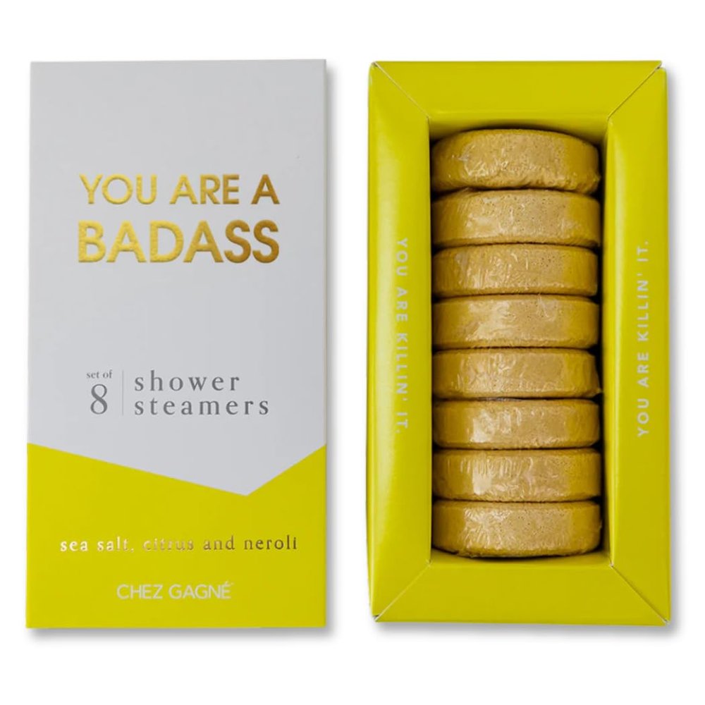 Shower Steamers Aromatherapy (Set of 8)  Vegan, Cruelty-Free, Made in USA  Paraben, Sulfate & Phthalate-Free  Choose Your Scent  Stress Relief (You are A Badass - Sea Salt, Citrus + Neroli)