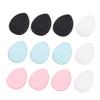 FRCOLOR 12pcs Mini Makeup Powder Puff Dual Use Cream Applicator for Foundation Concealer and Loose Comfortable Sponges Black Blue Pink and White Beauty Tools for All Skin Types view 1
