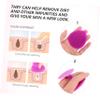 WOONEKY 4pcs Silicone Face Cleansing Scrubbers Deep Cleaning Brush for Gentle Exfoliation Suitable for All Skin Types for Women and Purple Green Red Orange view 3