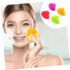 WOONEKY 4pcs Silicone Face Cleansing Scrubbers Deep Cleaning Brush for Gentle Exfoliation Suitable for All Skin Types for Women and Purple Green Red Orange view 4