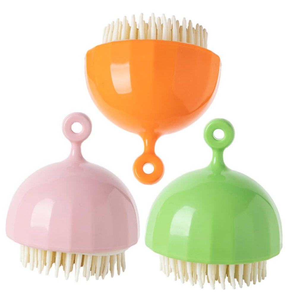 ORFOFE 3pcs Ergonomic Scrubbers Gentle Bathing Brush for Compact and Portable Material Comfortable Massage Toast Cherry Blossom