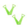 FRCOLOR 2pcs Silicone Rubbing Towel Long Exfoliating Bath Towel for Deep Cleaning Back Neck Shoulders Portable and Durable Shower Tool for Daily Use Green Large view 1