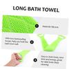 FRCOLOR 2pcs Silicone Rubbing Towel Long Exfoliating Bath Towel for Deep Cleaning Back Neck Shoulders Portable and Durable Shower Tool for Daily Use Green Large view 3