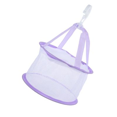 CHILDWEET Hanging Drying Net for Makeup Brushes and Sponges Fine Mesh Design for Quick Drying and Organization for Travel and Home Use Purple Color with Cover