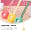 VINTORKY Practical Silicone Body Scrubber Long Handle Gentle Exfoliating Bath Brush for Shower Back Scrubber for Men and Women Yellow Easy to Clean and Store view 2