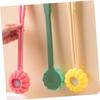 VINTORKY Practical Silicone Body Scrubber Long Handle Gentle Exfoliating Bath Brush for Shower Back Scrubber for Men and Women Yellow Easy to Clean and Store view 3